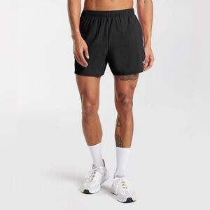 Gymshark men’s Arrival 5” Shorts slim fit black 2 PC BUNDLE